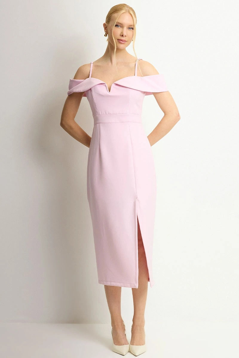 Vestido Clarita Midi - Rosa