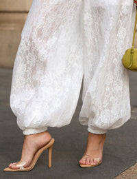 Calça Renda Ballon Luma - Off White