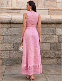 Conjunto Renda Floral Isla - Rosa