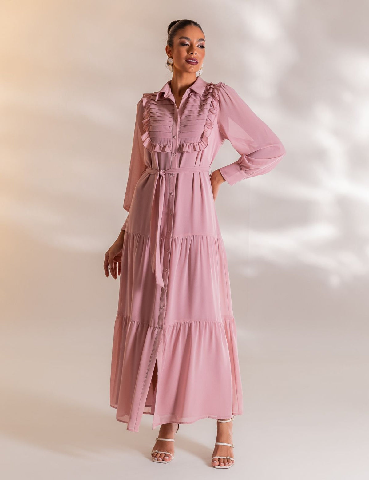 Vestido Longo Camille - Rosa
