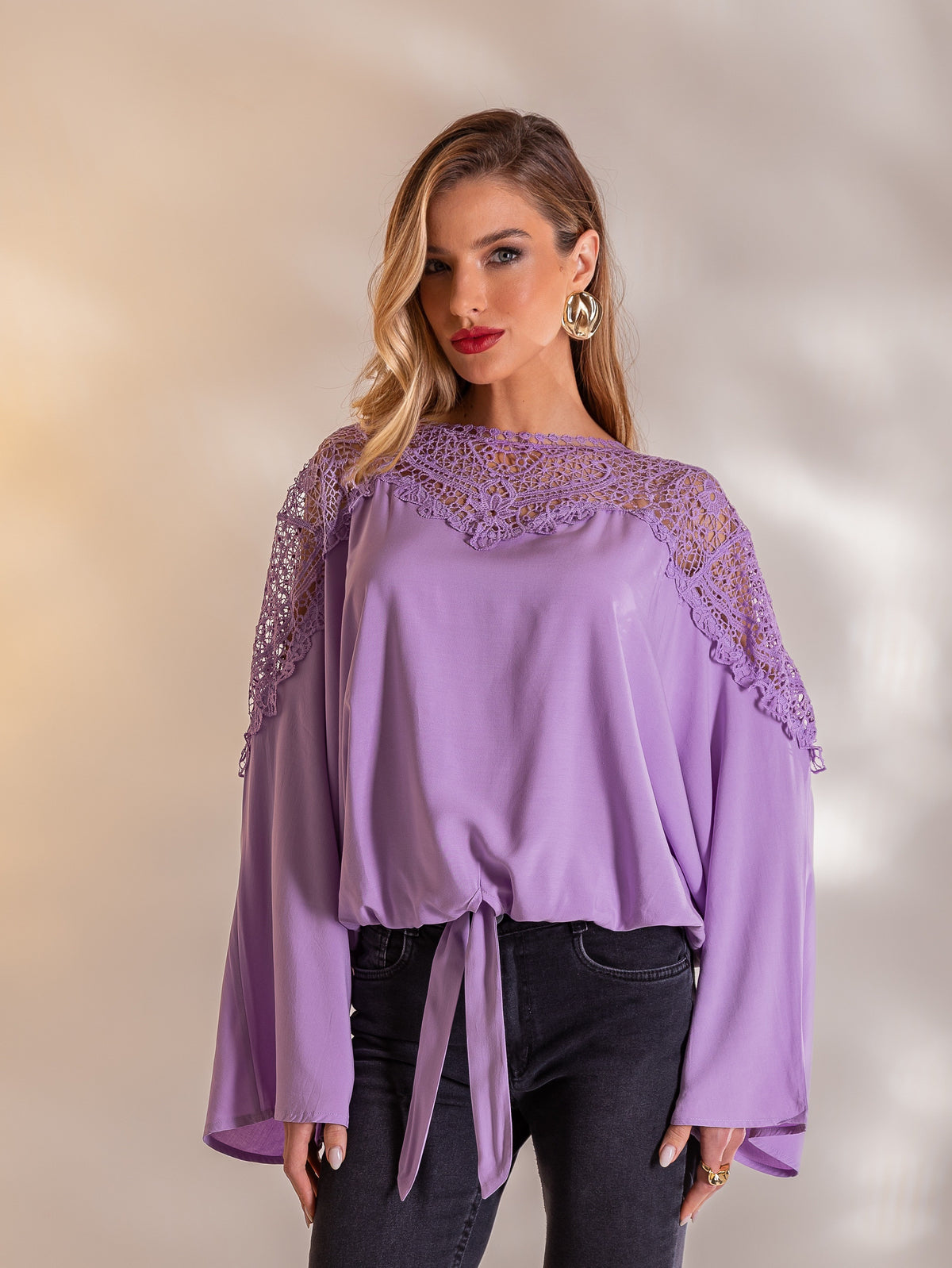Blusa em Viscose Ariela - Lavanda
