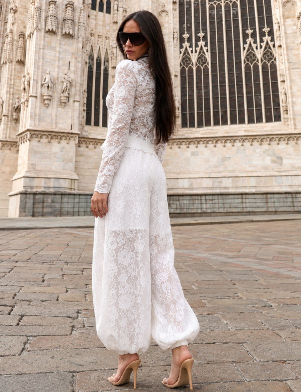 Calça Renda Ballon Luma - Off White