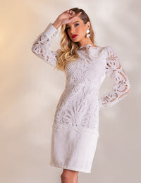 Vestido Renda Estefany - Off White