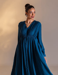 Vestido Longo Viscose Mirella - Azul