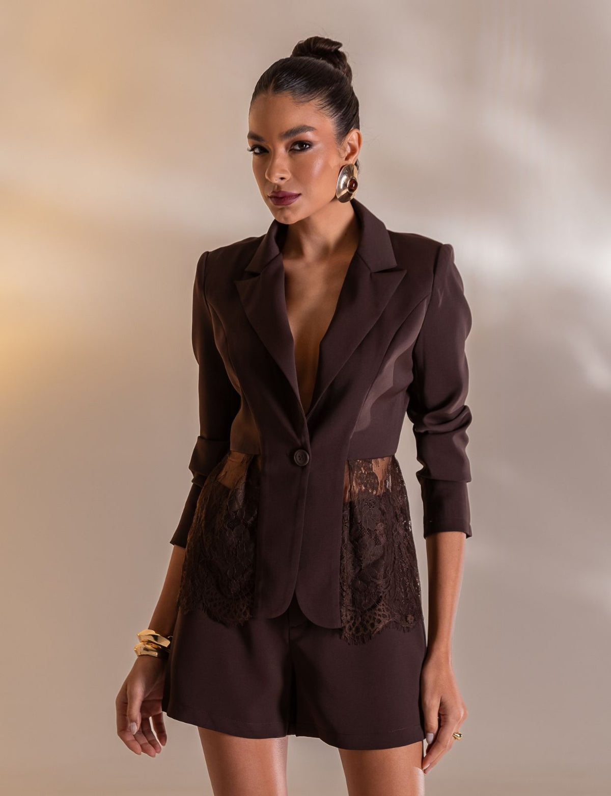 Conjunto Alfaiataria Perla - Marrom