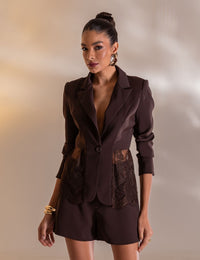 Conjunto Alfaiataria Perla - Marrom