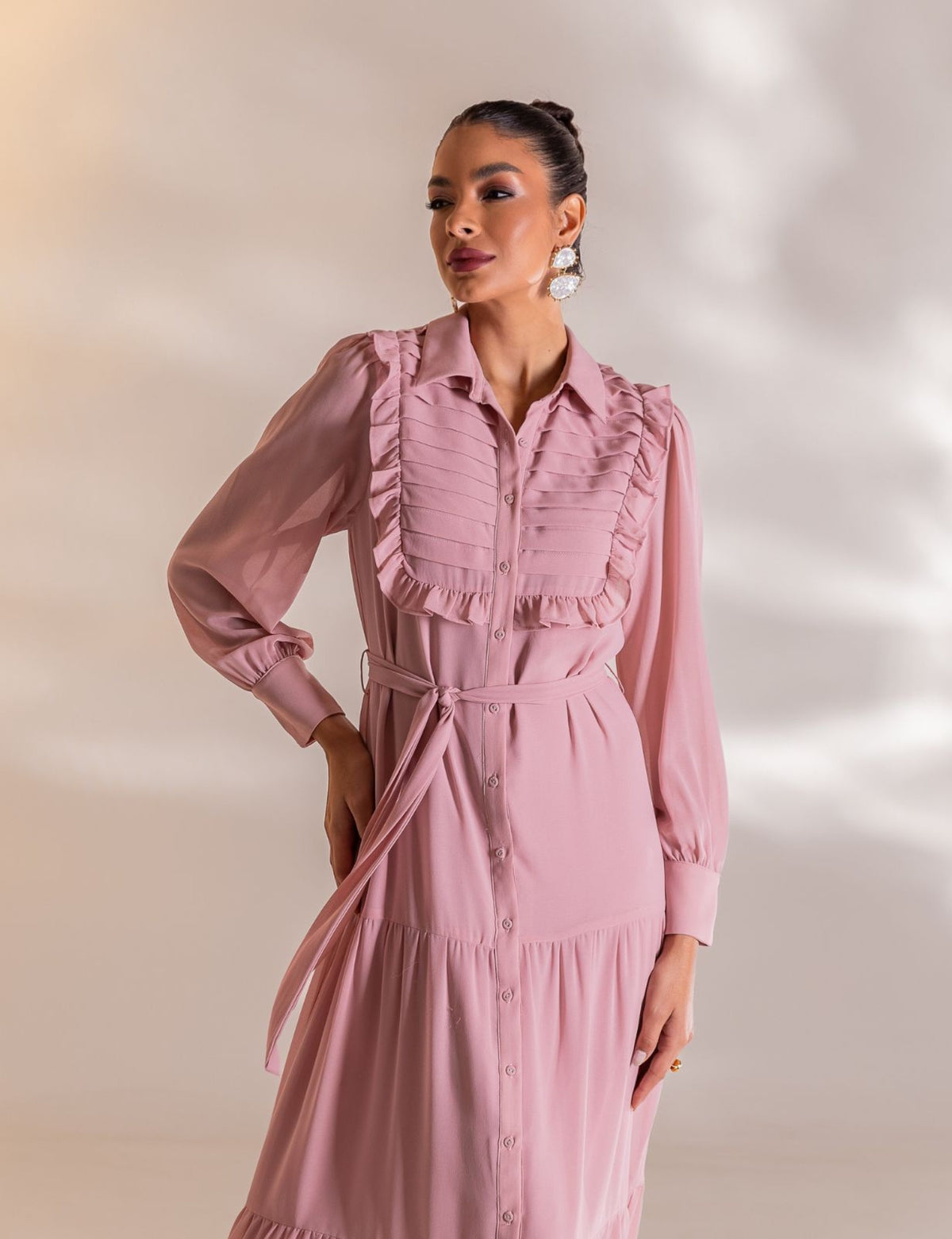 Vestido Longo Camille - Rosa