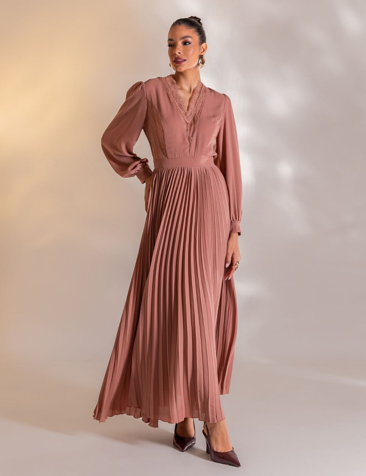 Vestido Longo Sophie - Nude