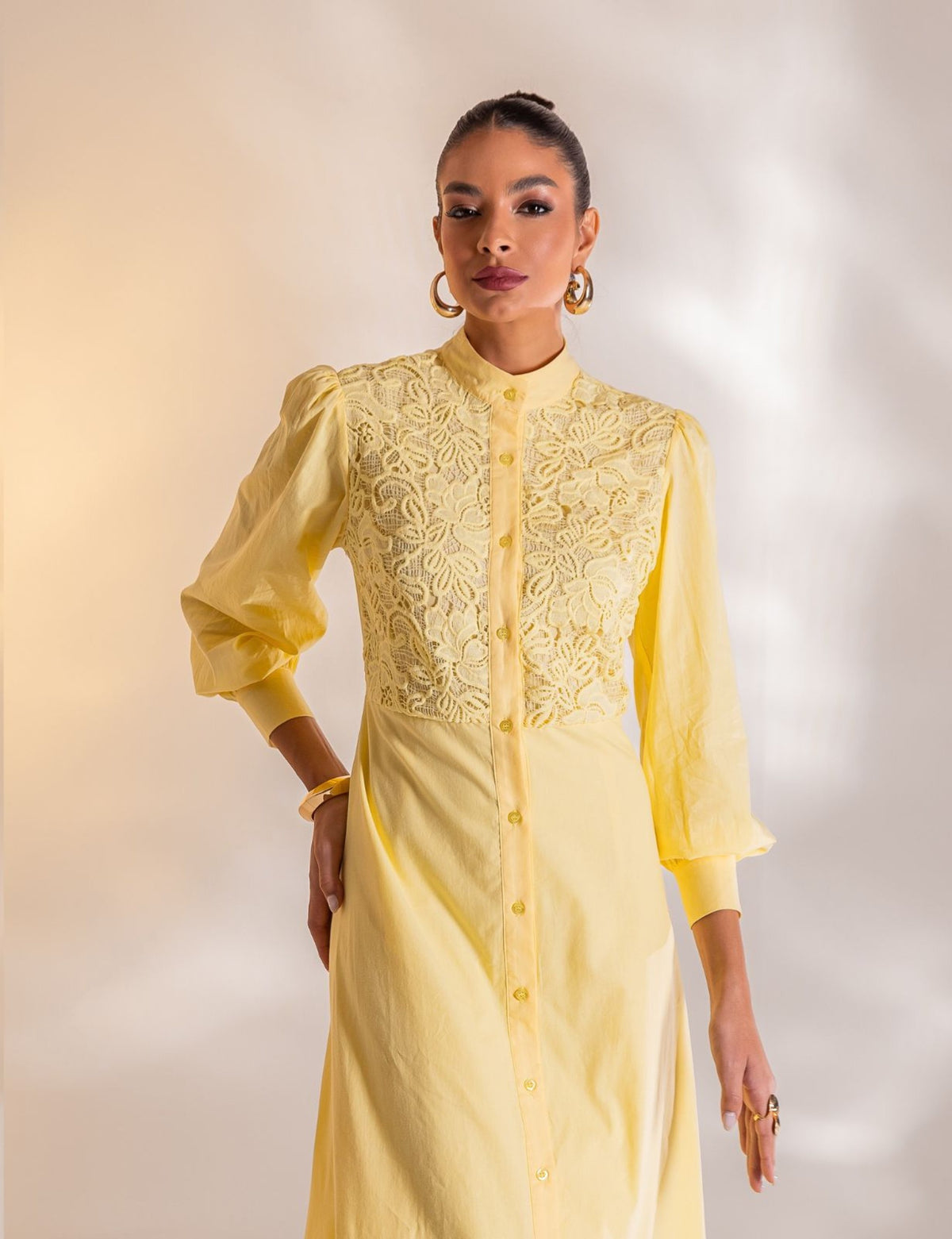 Vestido Longo Dominique - Amarelo