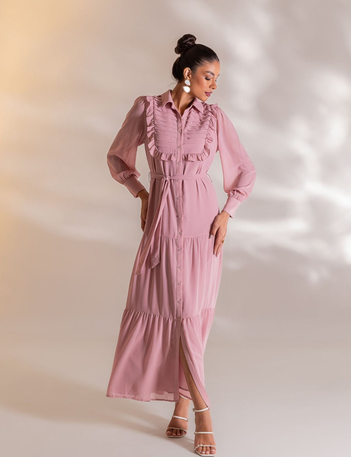 Vestido Longo Camille - Rosa