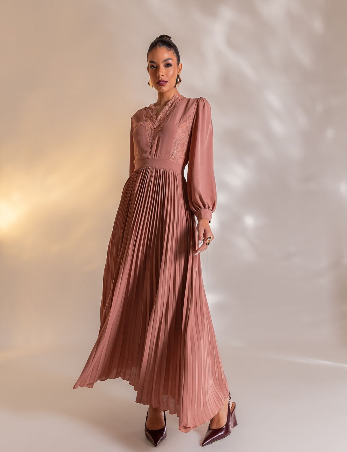 Vestido Longo Sophie - Nude