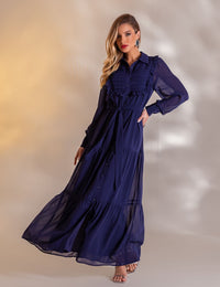 Vestido Longo Camille - Azul Marinho