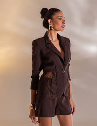 Conjunto Alfaiataria Perla - Marrom