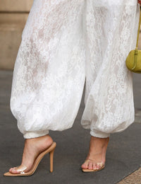 Calça Renda Ballon Luma - Off White