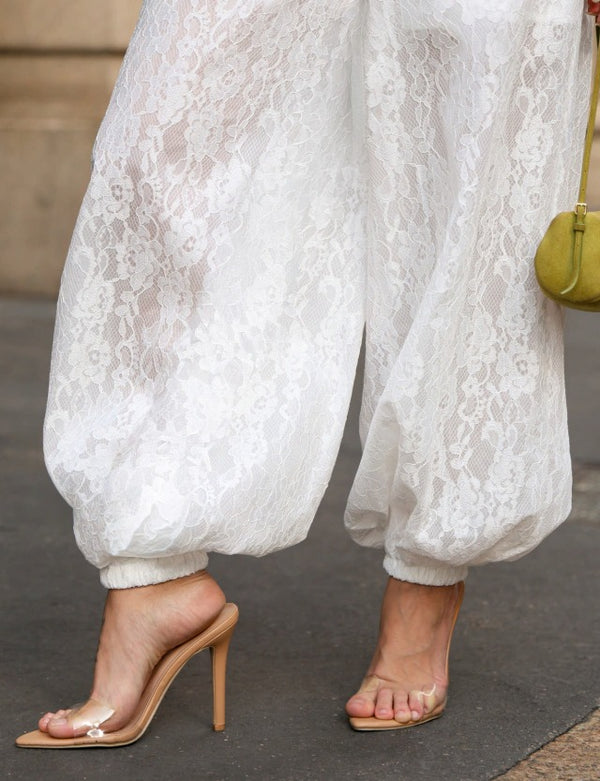 Calça Renda Ballon Luma - Off White