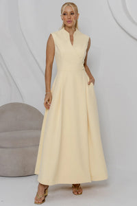 Vestido Sasha Midi Decote Transpassado - Amarelo