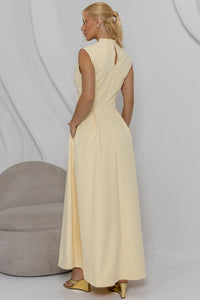 Vestido Sasha Midi Decote Transpassado - Amarelo