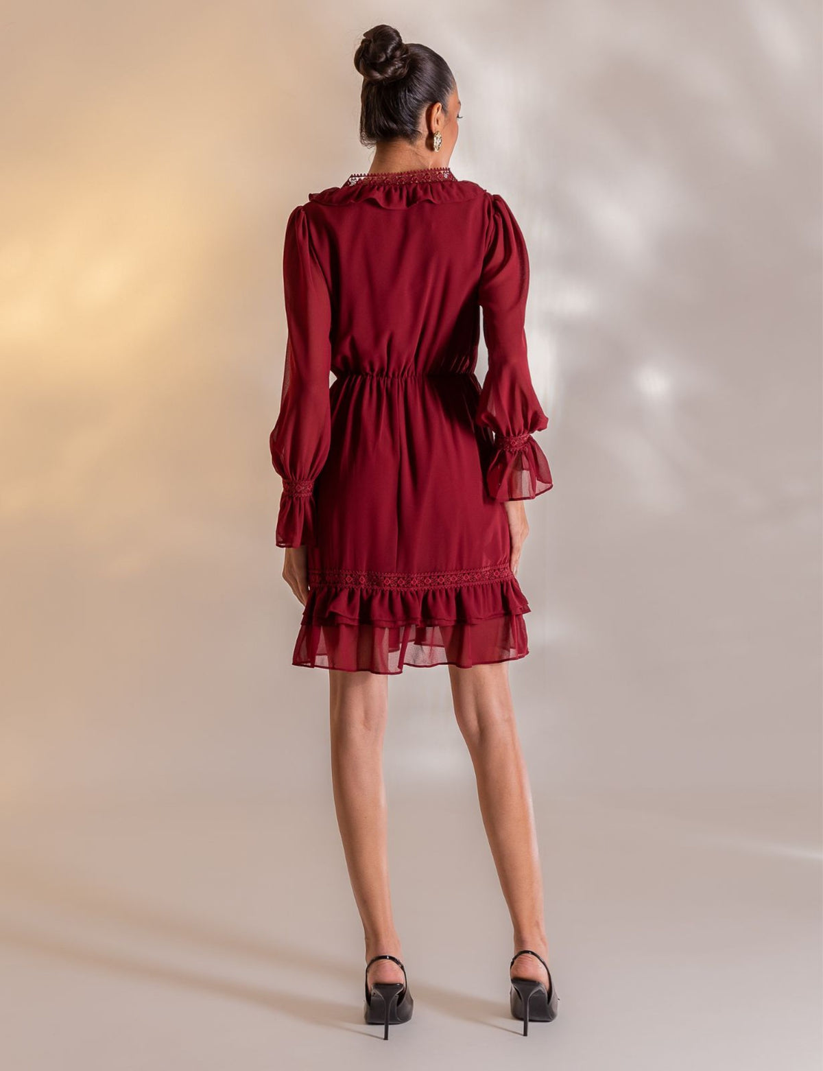 Vestido Curto Juliana - Vinho