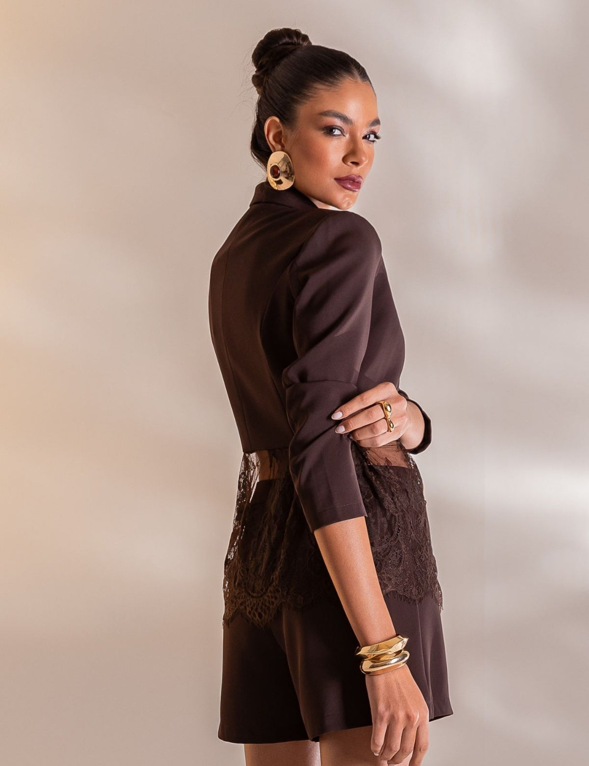Conjunto Alfaiataria Perla - Marrom