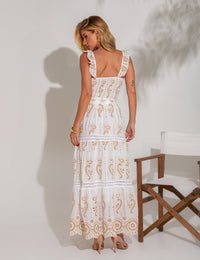 Conjunto de Algodão Bordado Melissande - Cru