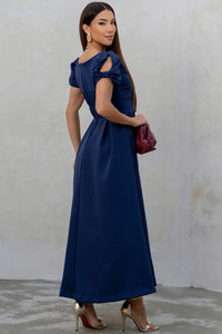 Vestido Maxi Midi Penélope - Azul Marinho