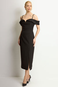 Vestido Clarita Midi - Preto