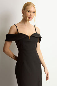 Vestido Clarita Midi - Preto