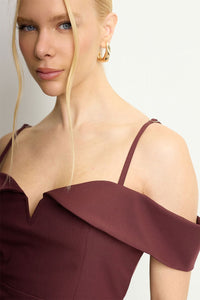 Vestido Clarita Midi - Vinho