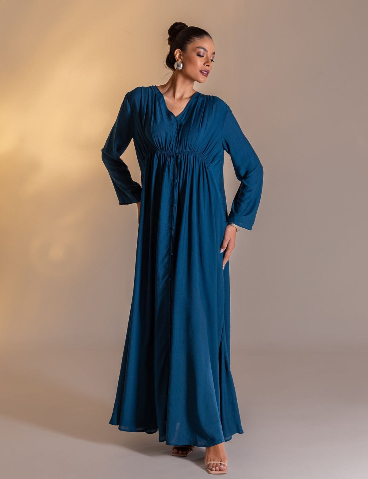 Vestido Longo Viscose Mirella - Azul