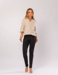 Camisa em Linho Gretha - Bege