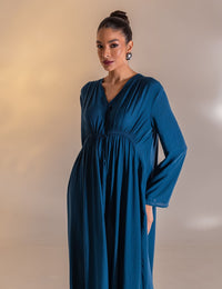 Vestido Longo Viscose Mirella - Azul