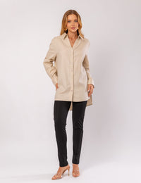 Camisa em Linho Gretha - Bege