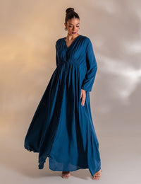 Vestido Longo Viscose Mirella - Azul