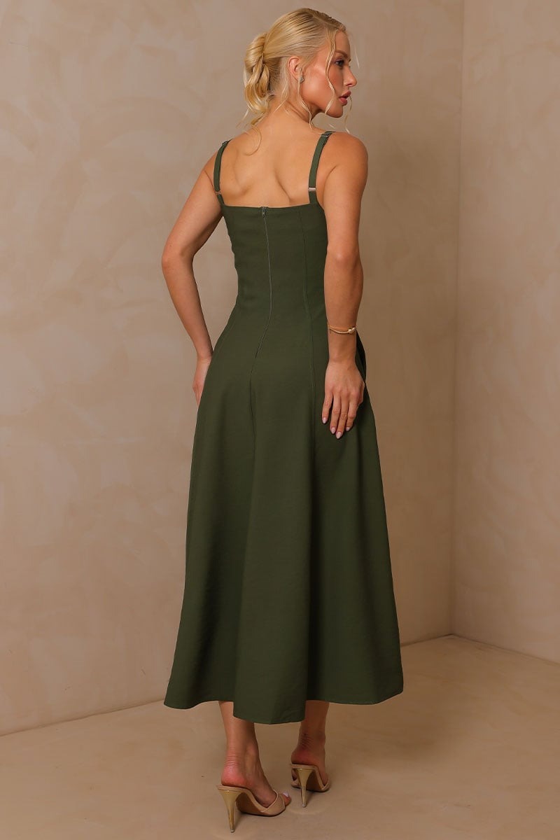 Vestido Carol Rodado - Verde Musgo