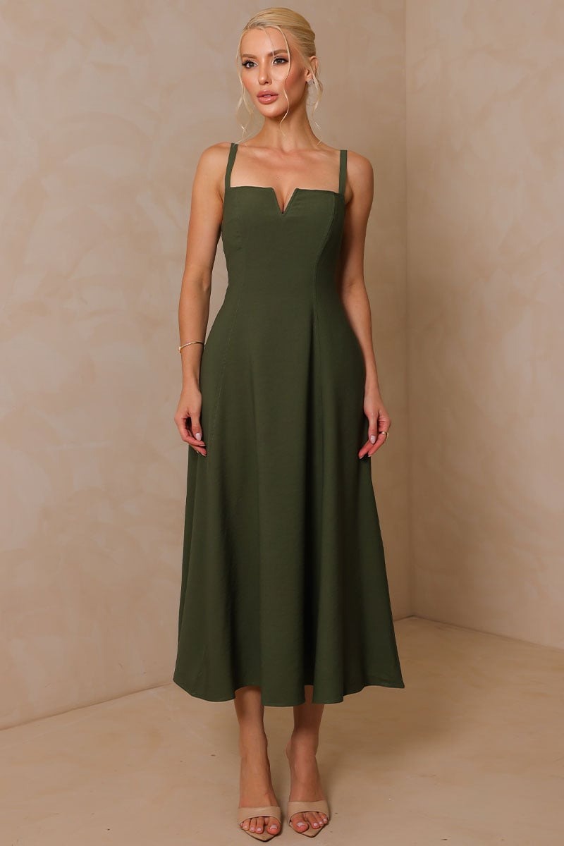 Vestido Carol Rodado - Verde Musgo