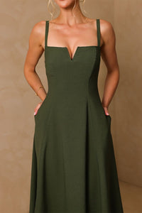 Vestido Carol Rodado - Verde Musgo