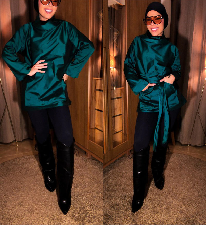 Jaqueta Teal Verde Turquesa