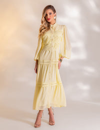 Vestido Longo Viviane - Amarelo