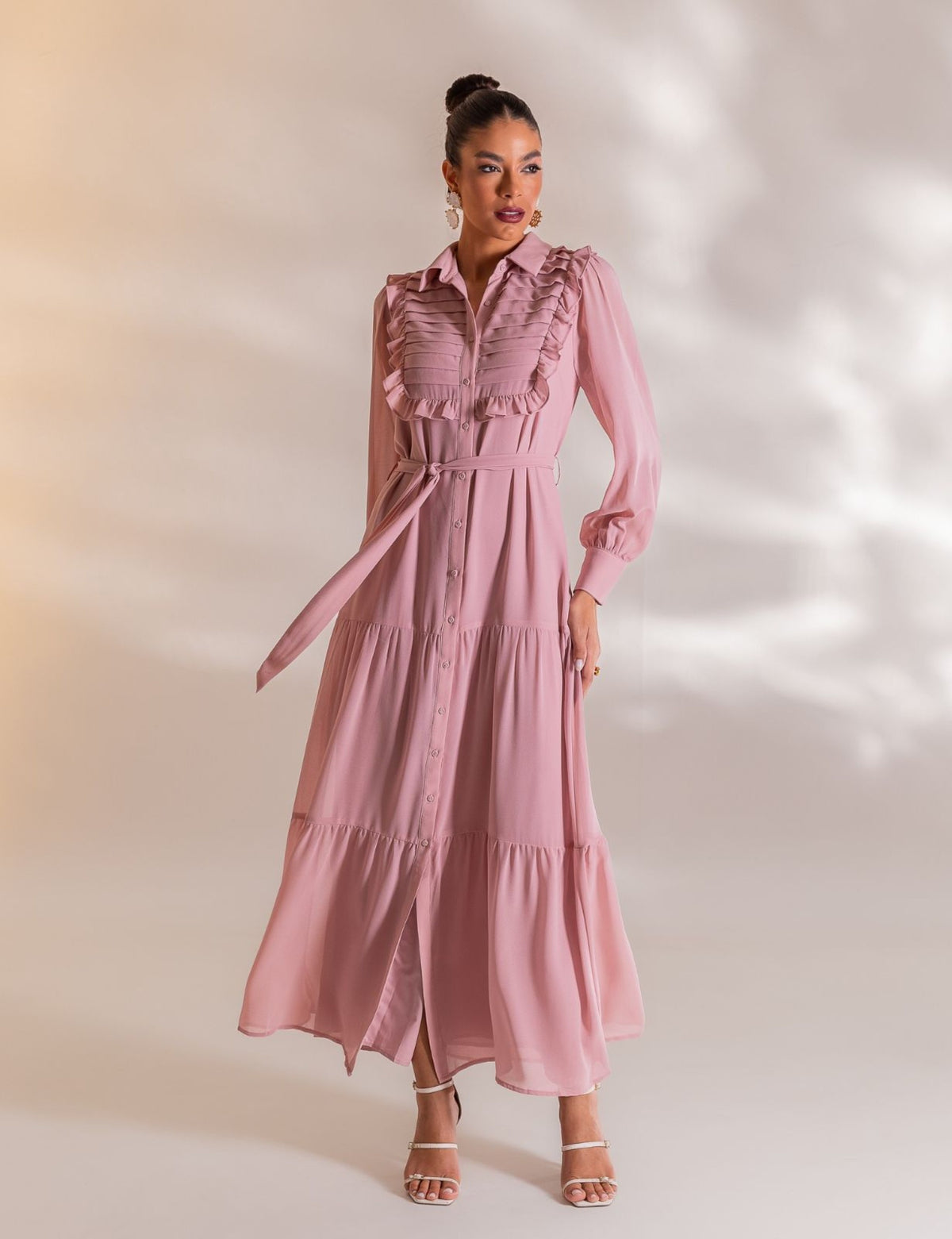 Vestido Longo Camille - Rosa