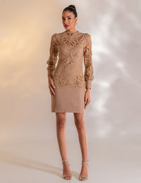 Vestido Renda Estefany - Bege