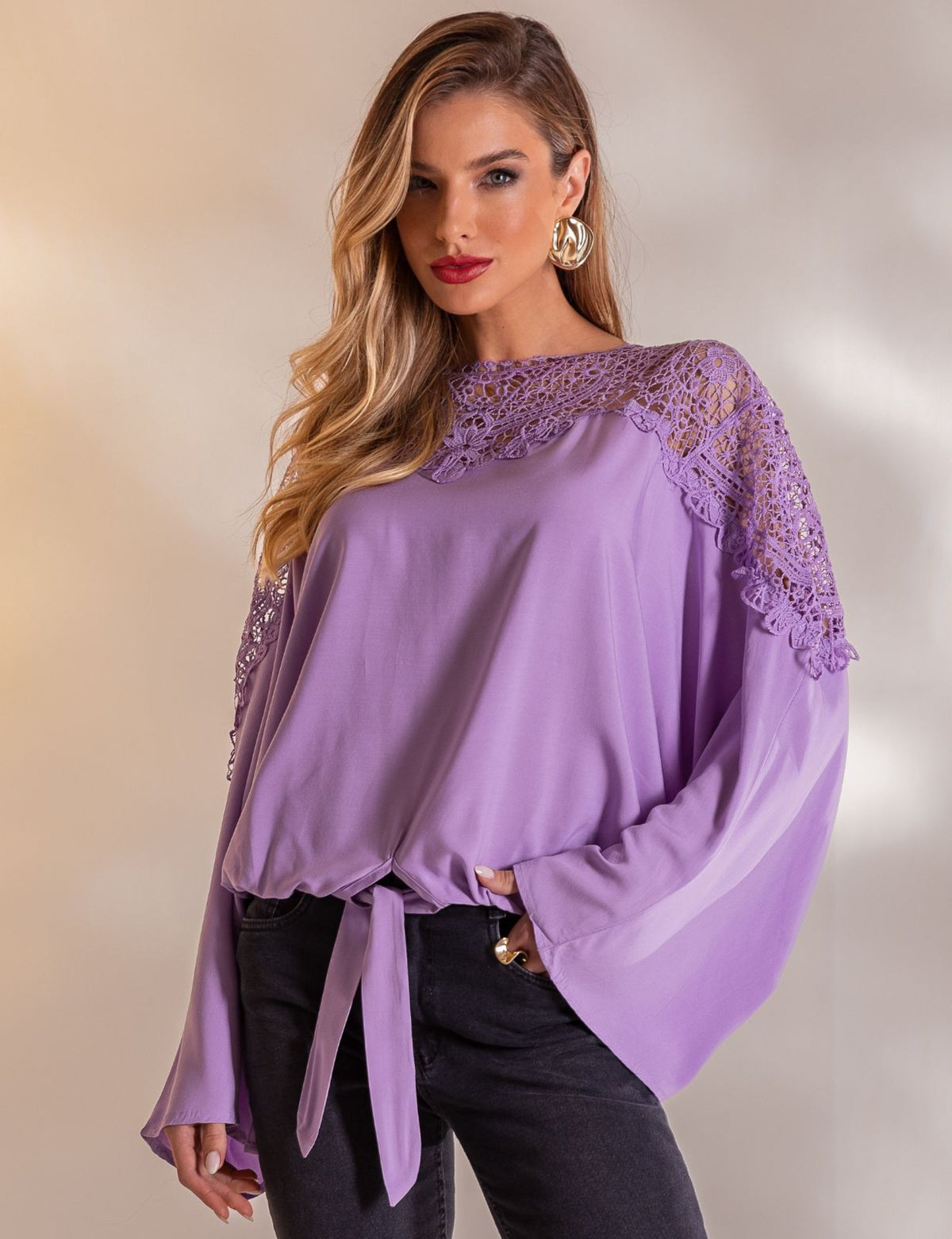 Blusa em Viscose Ariela - Lavanda