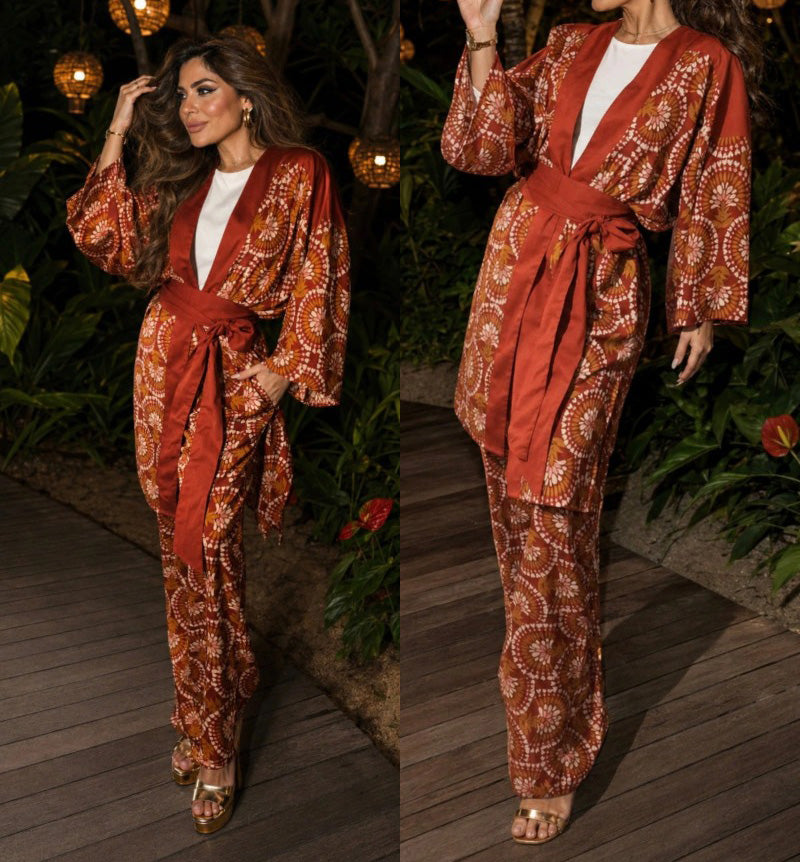 Conjunto Kimono e Calça Madrid