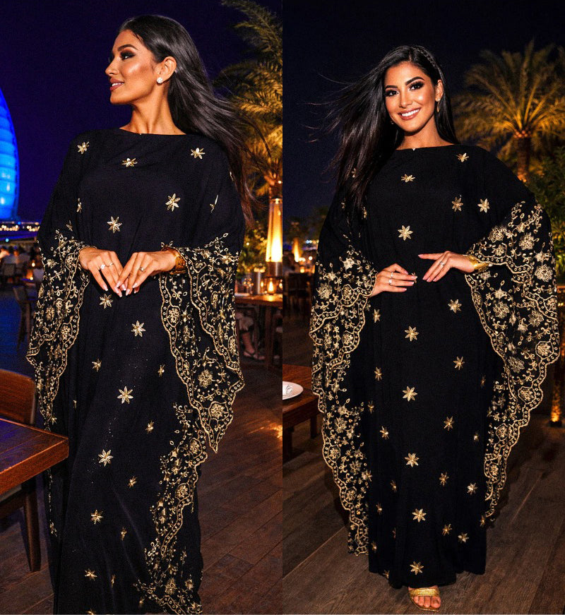 Kaftan Ottoman Bordado Preto