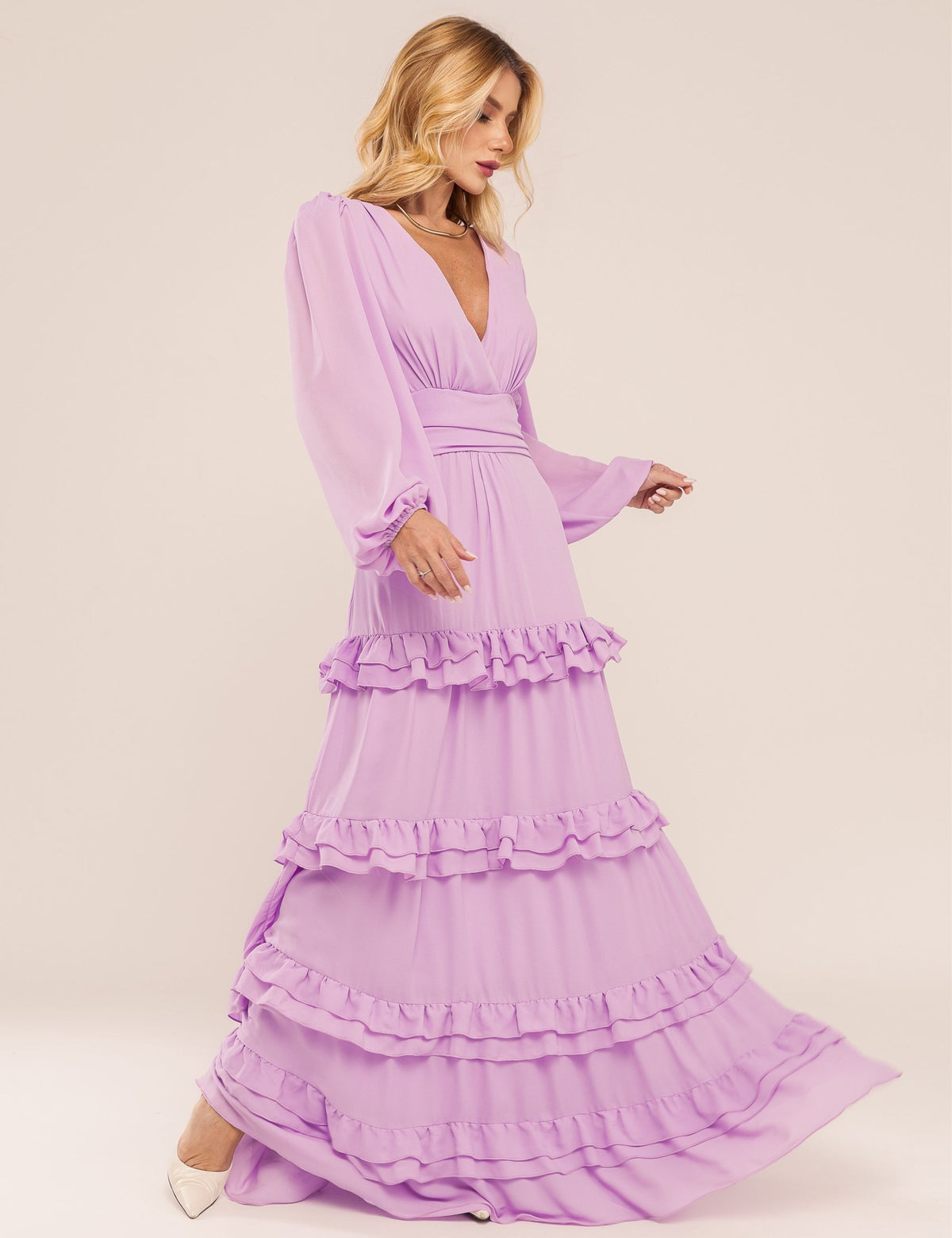 Vestido Maia Saia Camadas - Lavanda