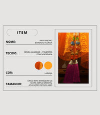 Maxi Kimono Bordado Flórida