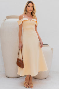 Vestido Flavia Midi Rodado - Amarelo