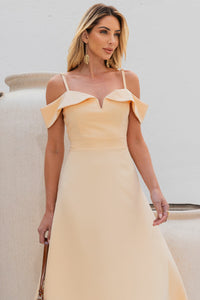 Vestido Flavia Midi Rodado - Amarelo