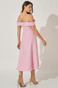 Vestido Flavia Midi Rodado - Rosa