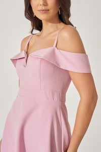 Vestido Flavia Midi Rodado - Rosa