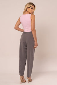 Cropped Miss Misses Canelada Regata Detalhe Metal - Rosa